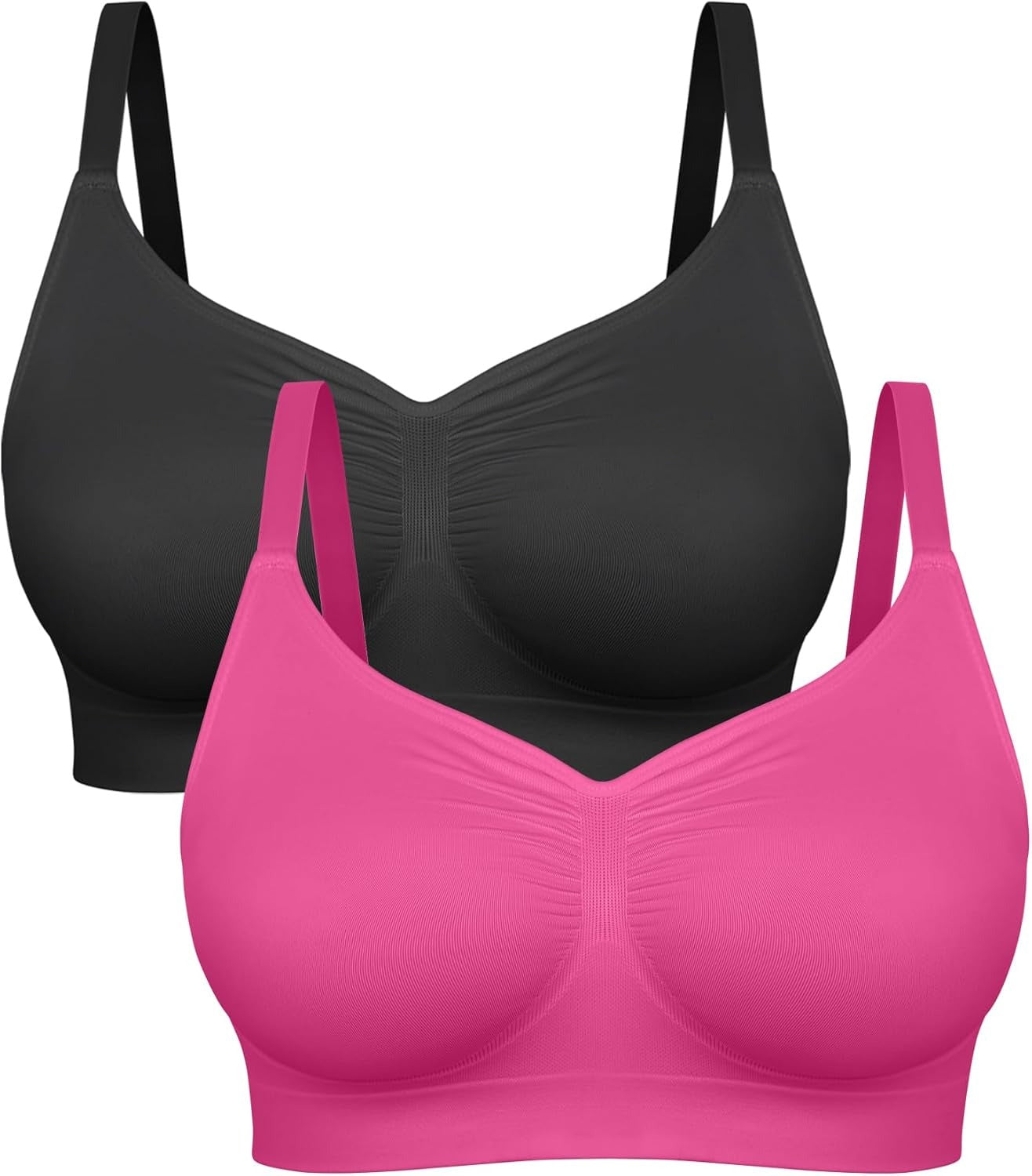 Women's Wireless Sculpt Bra Comfort Bralettes No Underwire Unlined Cami Bra Seamless Tshirt Bras Sports Bra Bralette Basic Comfortable Fit Womenswear Everyday Deals For You Days